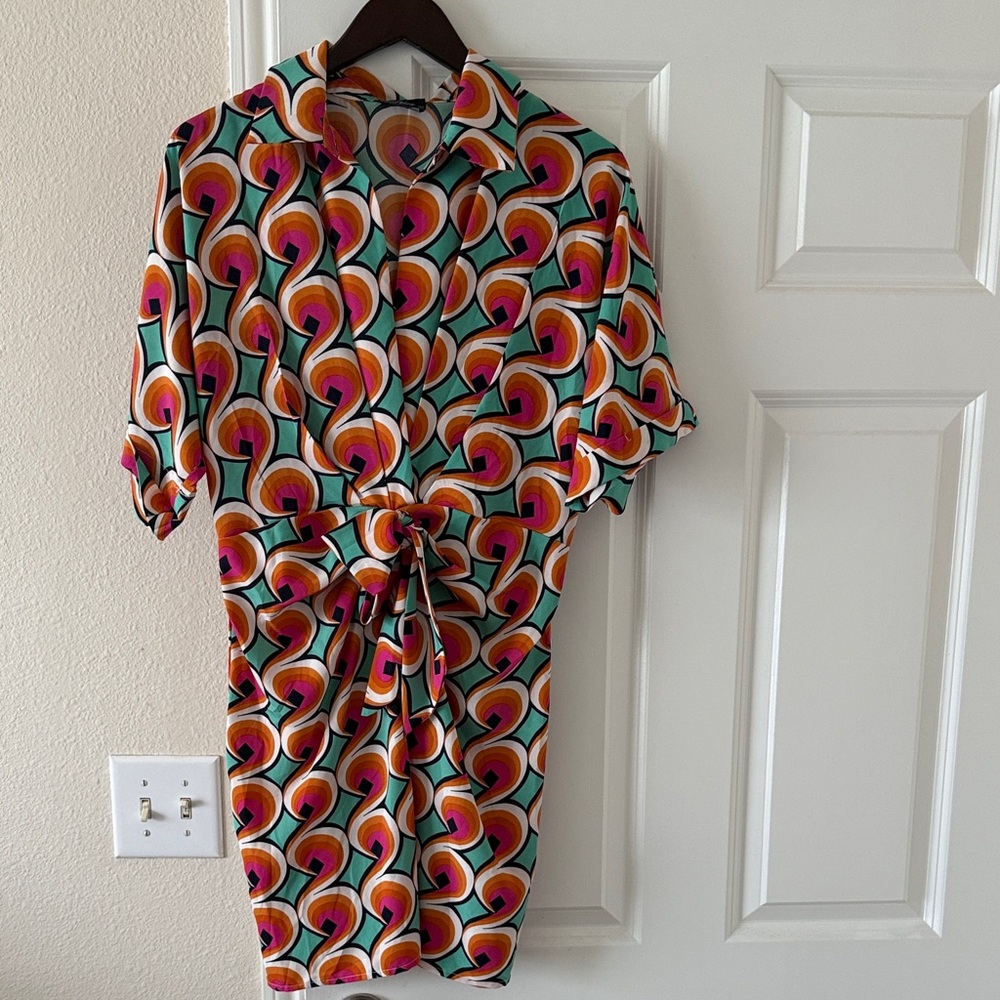 Retro Multicolor Women's Mini Dress